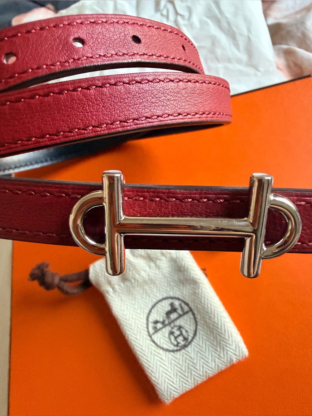 ⭐️HERMES Gamma Belt Buckle & Reversible Letter Strap 13mm⭐️🔥🔥